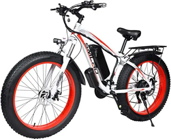 YinZhiBoo SMLRO Electric Bike E-Bike Fat Tire Electric Bicycle 26" 4.0 Adults Ebike 1000W Removable 48V/13AH Battery Shimano 21-Speed Shifting for Trail Riding/Excursion/Commute UL and GCC Certified